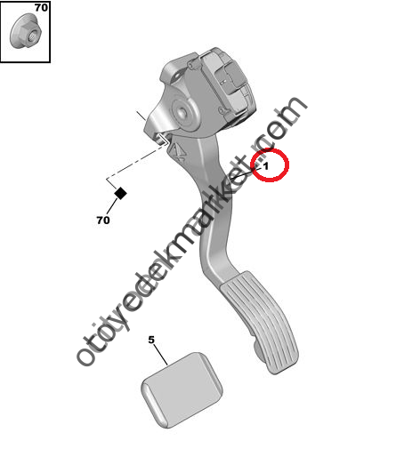 PEUGEOT 207 1,4-1,6 HDI GAZ PEDALI (ORJİNAL)