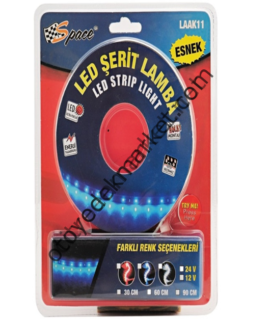 Space Ledli Şerit Lamba 12V Mavi 90cm