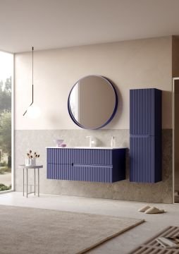 Orka Moonlight 120 Banyo Dolabı + Boy Dolabı 40 Lacivert ( Boy Dolabı Dahildir )