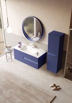 Orka Moonlight 120 Banyo Dolabı + Boy Dolabı 40 Lacivert ( Boy Dolabı Dahildir )