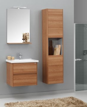 Orka Düden 60 Banyo Dolabı (Çekmeceli) Odeon Ceviz (Boy Dolabı Hariçtir)