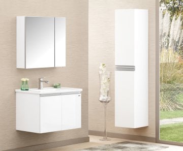 Orka Terme 80 Banyo Dolabı + Boy Dolabı 35 Beyaz (Boy Dolabı Dahildir)