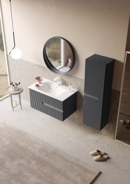 Orka Moonlight 90 Banyo Dolabı Antrasit ( Boy Dolabı Hariçtir )