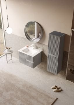 Orka Moonlight 70 Banyo Dolabı + Boy Dolabı 40 Vizon ( Boy Dolabı Dahildir )