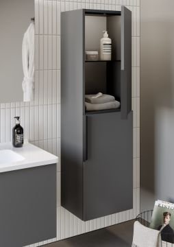 Orka Pure 100 Banyo Dolabı + Boy Dolabı 40 Gri (Boy Dolabı Dahildir)