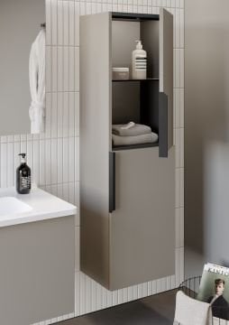 Orka Pure 80 Banyo Dolabı + Boy Dolabı 40 Vizon (Boy Dolabı Dahildir)