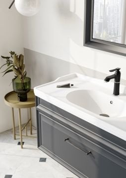 Orka Design 80 Banyo Dolabı + Boy Dolabı 40 Antrasit ( Boy Dolabı Dahildir )