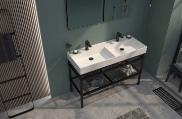 Orka Capetown 120 Banyo Dolabı Beyaz Lavabolu