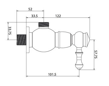 Orka Topkapı Ara Musluk TP 171 C Krom