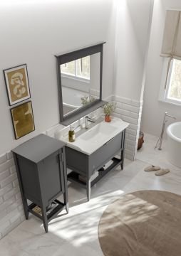Orka Bastle 100 Banyo Dolabı Gri (Boy Dolabı Hariçtir)