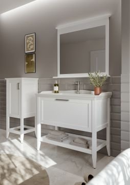 Orka Bastle 100 Banyo Dolabı Beyaz (Boy Dolabı Hariçtir)