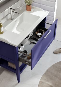 Orka Bastle 65 Banyo Dolabı + Boy Dolabı 48 Lacivert (Boy Dolabı Dahildir)