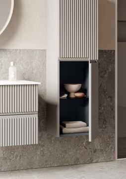 Orka Moonlight 90 Banyo Dolabı + Boy Dolabı 40 Gri ( Boy Dolabı Dahildir )