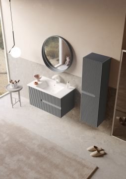 Orka Moonlight 90 Banyo Dolabı Gri ( Boy Dolabı Hariçtir )