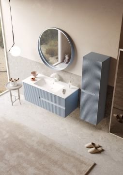 Orka Moonlight 120 Banyo Dolabı Açık Mavi ( Boy Dolabı Hariçtir )