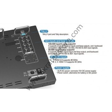 BM150-12G 4K HDMI 2.0 / 12G-SDI Monitör