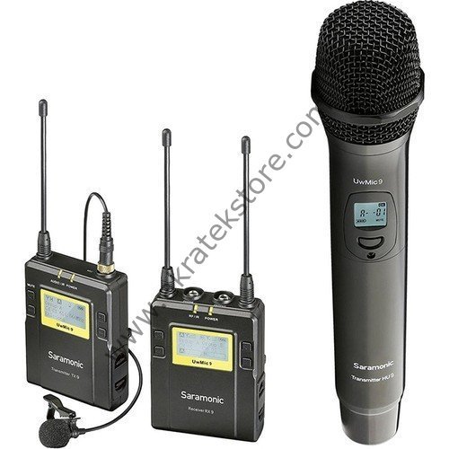 UwMic9 (RX9 +HU9+TX9) Yaka Mikrofonu ve Kablosuz EL Mikrofonu