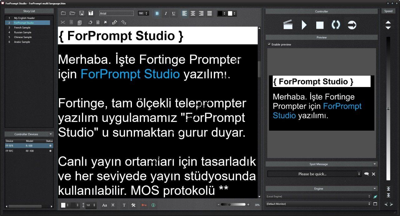 ForPrompt Studio Prompter Yazılım UPGRADE