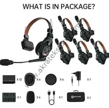 Solidcom C1 Pro-6S Full-Duplex ENC Wireless Intercom System with 6 Headsets (1.9 GHz)
