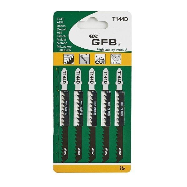 GFB Ahşap Dekupaj Ağızı 5'li T 344-D Uzun