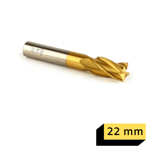 GFB HSS 4 Ağızlı Titan Kaplı Freze 22 mm