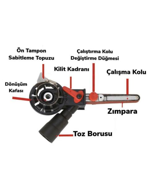 ROX WOOD TAŞLAMAYA TAKILIR ŞERİT BANT ZIMPARA APARATI