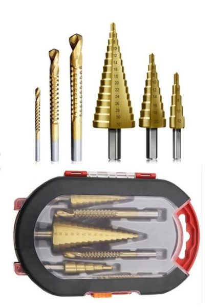 LEO 6 Parça Kademeli Matkap Ucu Sac Delme Seti Özel Kutulu