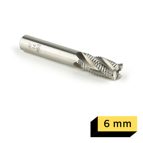 GFB HSS 4 Ağızlı Kabatalaş Freze 6 mm