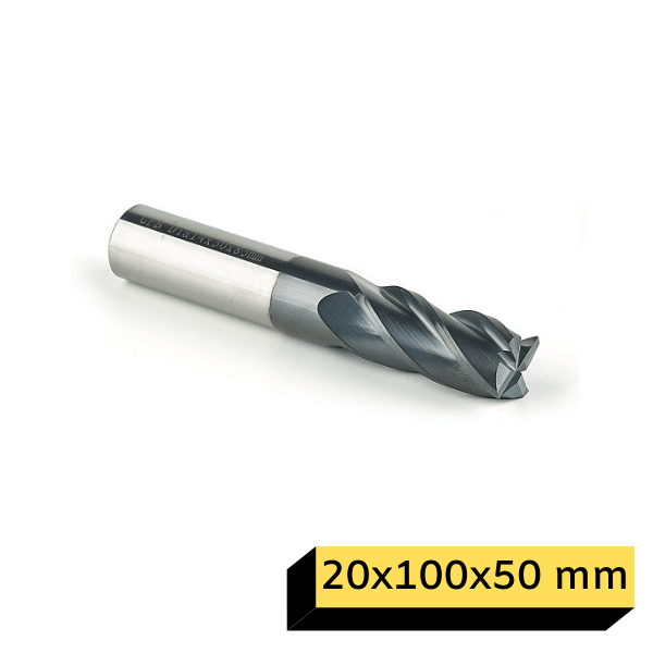 GFB 4 Ağızlı Karbur Elmas Freze 20x100x50 mm