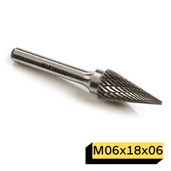 GFB Karbür Kalıpçı Freze M-Konik Sivri M06x18x06