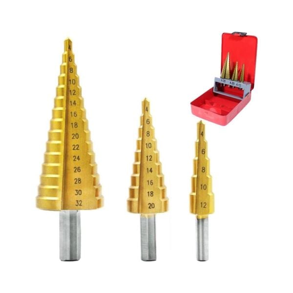 Gfb Kademeli Matkap Ucu Seti 4-12 4-20 4-30 mm