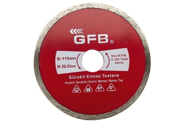 Gfb Sürekli Turbo Elmas Mermer Granit Kesici 180 mm