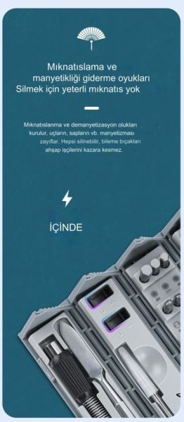 UF TOOLS KS-840116 126 Parça Silindir Saklama Kutulu Hassas Taşınabilir Mini Tornavida Seti