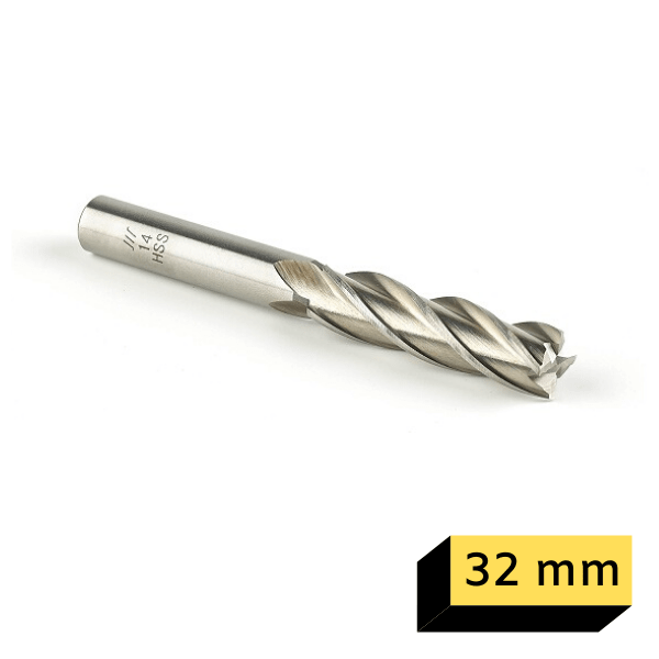 GFB HSS 4 Ağızlı Uzun Freze 32 mm