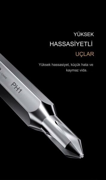 UF TOOLS KS-840084 32 Parça Taşınabilir Şeffaf Kutulu Hassas Manyetik Mini Tornavida Seti