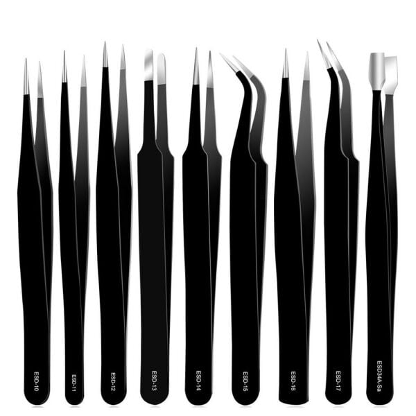 UF TOOLS KS-ESD-9 9 Parça Antistatik Cımbız Seti