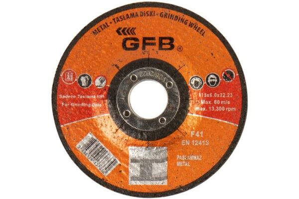 GFB 10 Adet Metal Taşlama Taşı 115x6x22.23mm