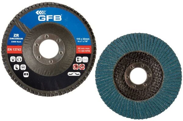 GFB 10 Adet Zirkonyum Flap Disk Zımpara 115mm-60 Kum