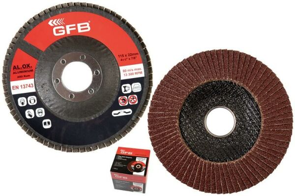 GFB 10 Adet Alüminyum Flap Disk Zımpara 115mm-40 Kum