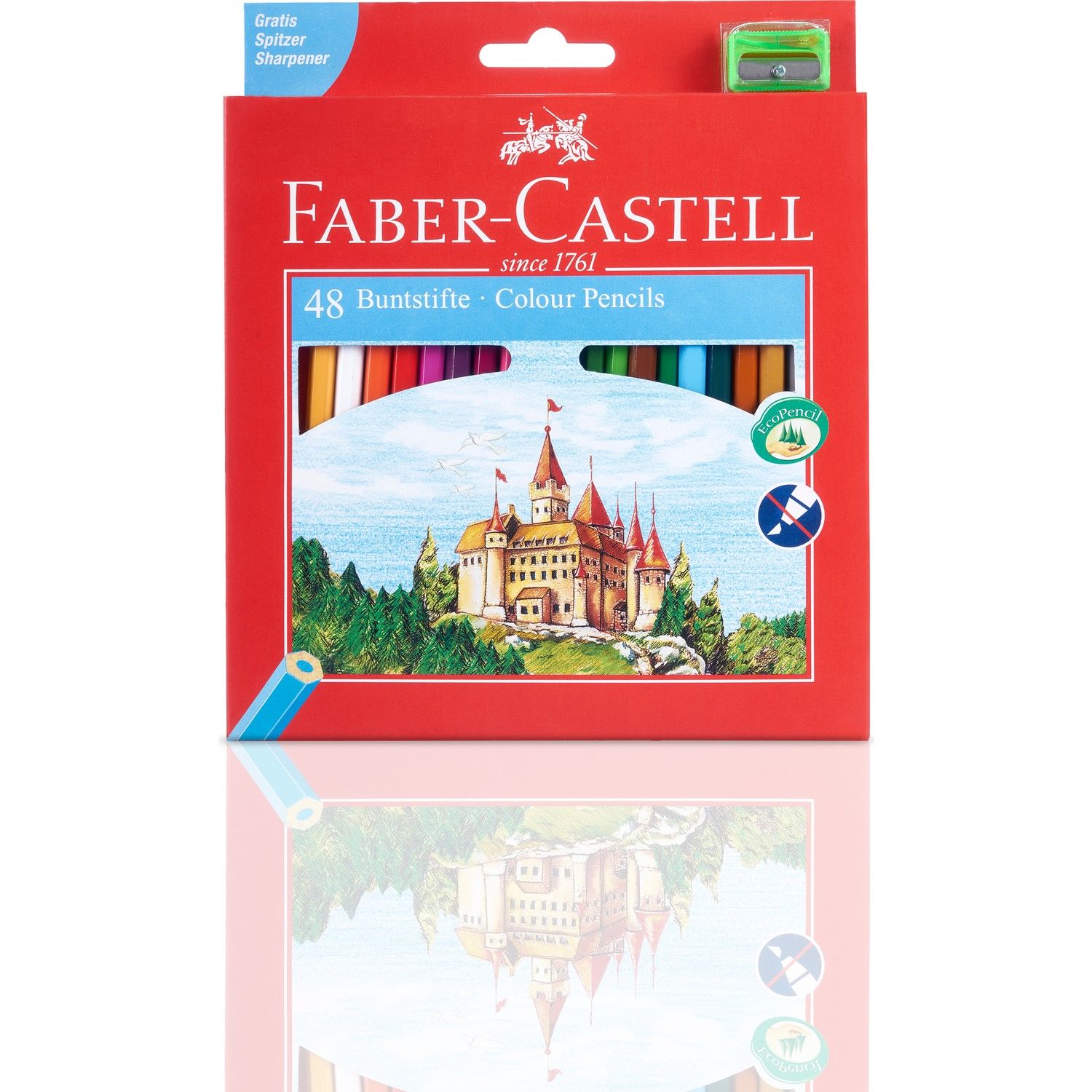 Faber-Castell Kuru Boya Kalemi 48'li + Kalemtıraş