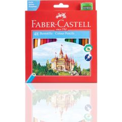 Faber-Castell Kuru Boya Kalemi 48'li + Kalemtıraş