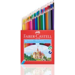 Faber-Castell Kuru Boya Kalemi 48'li + Kalemtıraş