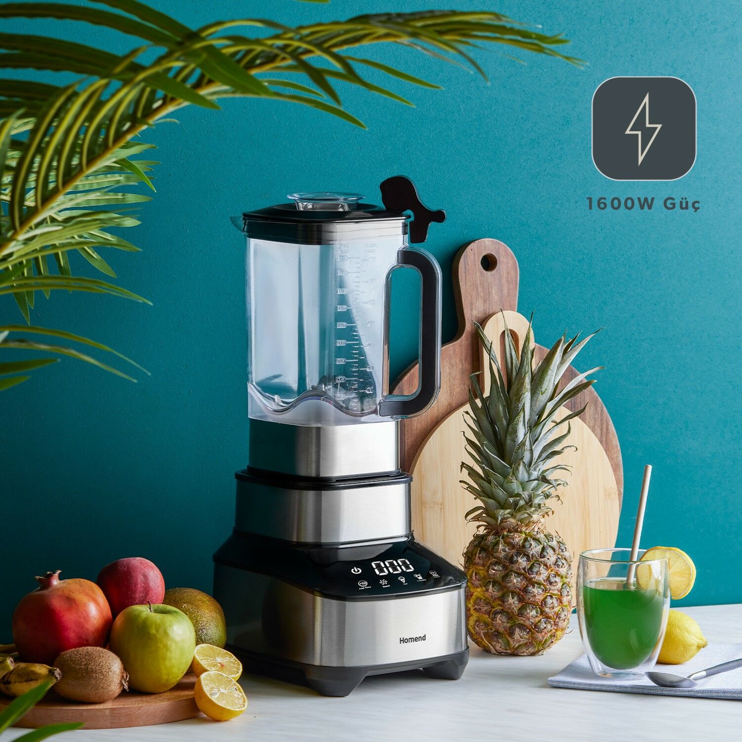 Homend Blendsetter Pro 1921H Otomatik Çelik XL Power Blender