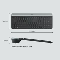Logitech K580 Ultra Ince Çoklu Cihaz Özellikli Türkçe Bluetooth Klavye - Siyah