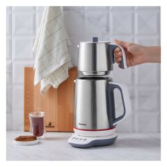 Homend Royaltea 1709H Konuşan Inox Çay Makinesi, Beyaz