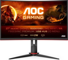 AOC C27G2ZU/BK 27'' 240Hz 0.5 ms (HDMI+Display) FreeSync Full HD Curved Monitör