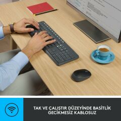Logitech MK235 USB Kablosuz Türkçe Klavye Mouse Seti