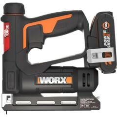 Worx WX843 20VOLT/2.0AH. Li-Ion Şarjlı Profesyonel 6-14MM Zımba ve 15MM Çivi Çakma + 3500 Zımba ve Çivi