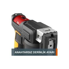 Worx WX843 20VOLT/2.0AH. Li-Ion Şarjlı Profesyonel 6-14MM Zımba ve 15MM Çivi Çakma + 3500 Zımba ve Çivi