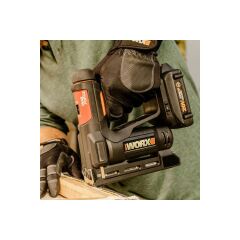 Worx WX843 20VOLT/2.0AH. Li-Ion Şarjlı Profesyonel 6-14MM Zımba ve 15MM Çivi Çakma + 3500 Zımba ve Çivi